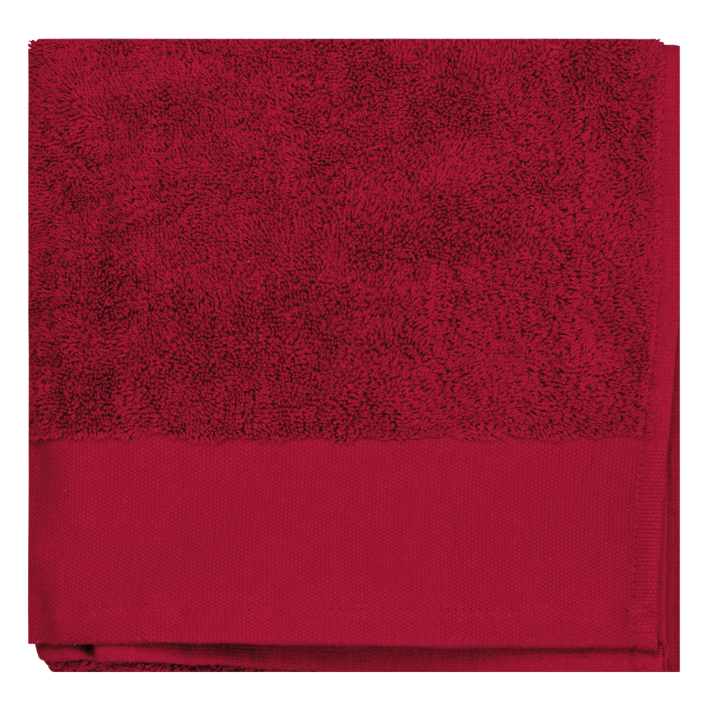 - Biologische handdoek 100 x 50 cm - Hibiscus Red