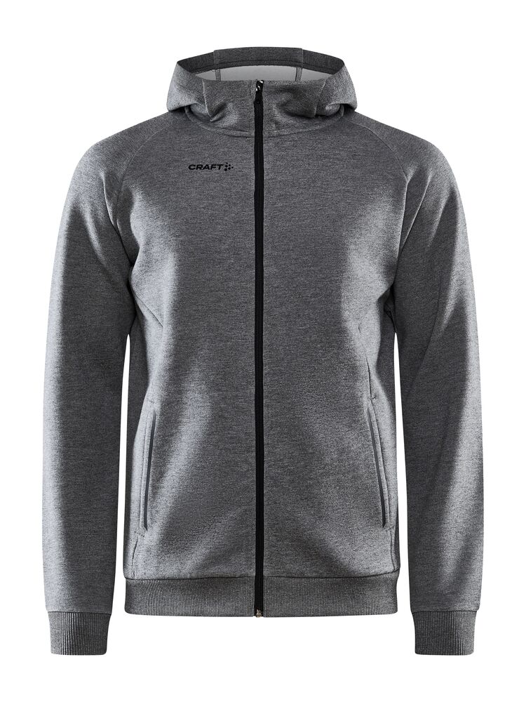 Craft - CORE Soul Full Zip Hood M - Dk Grey Melange