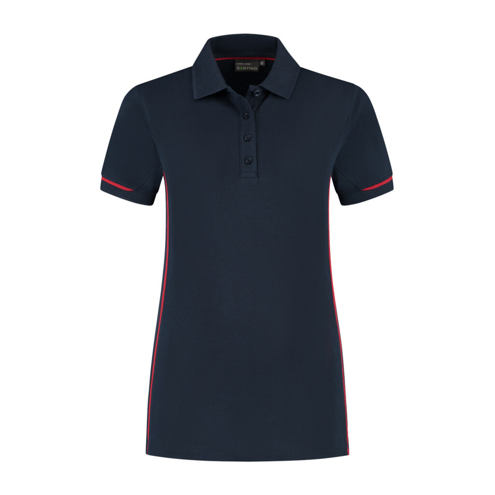 Santino Poloshirt Carsen Ladies - Real Navy / Red