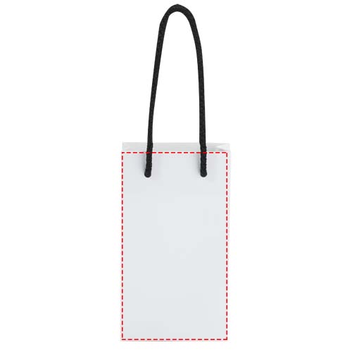 Handgemaakte 170 g/m2 integra papieren tas van met PP woven handgrepen - 9,5 x 4 x 17 cm