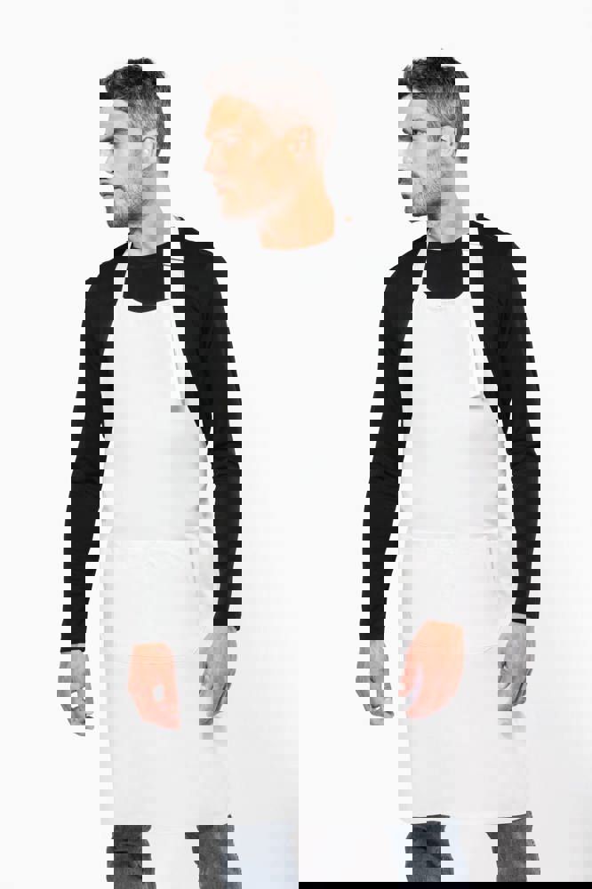 K8010 - Schort van polykatoen wasbaar op hoge temperatuur