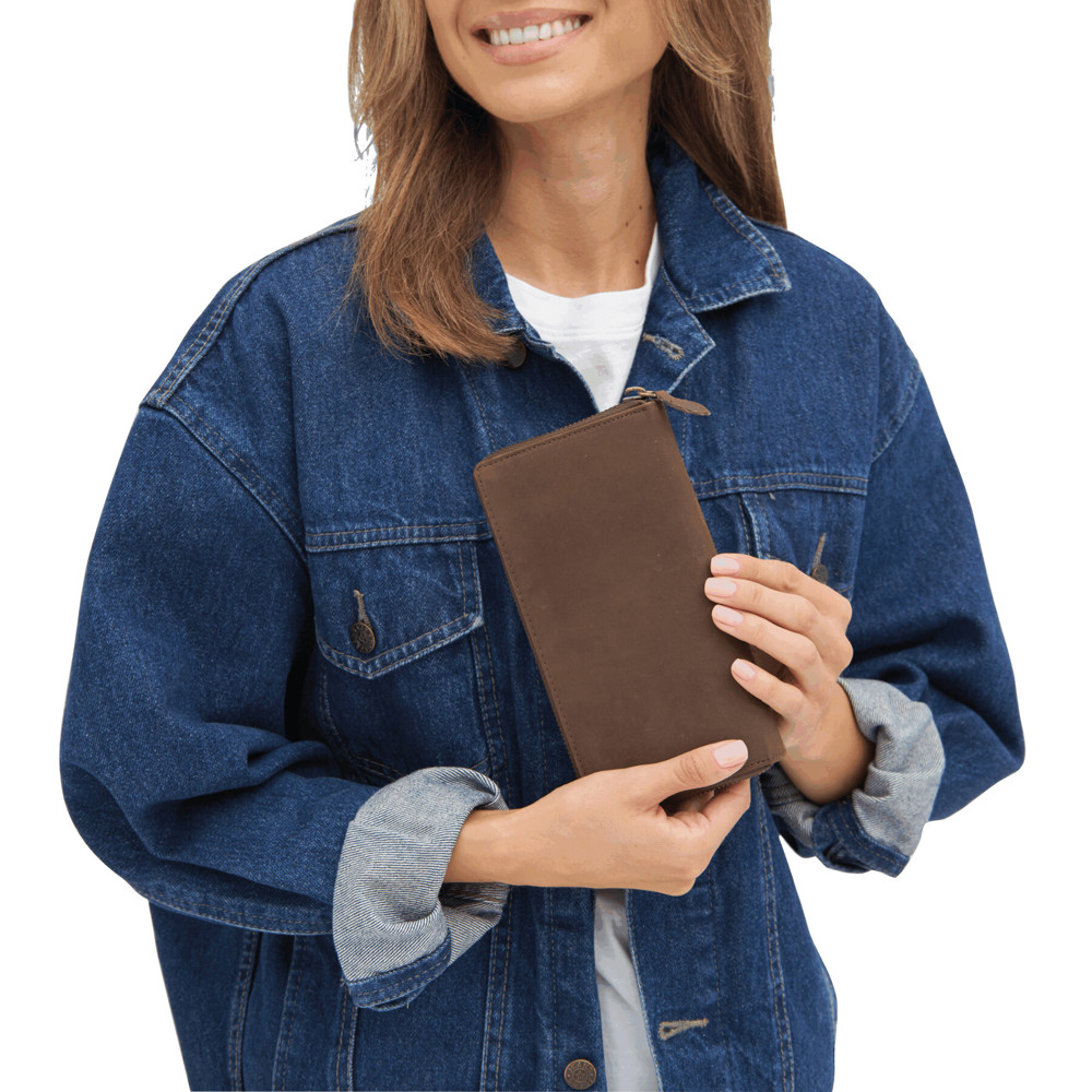 LADY - Echt lederen damesportemonnee