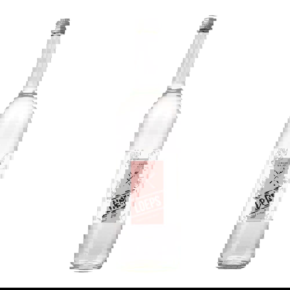 Glazen fles met 750 ml bronwater