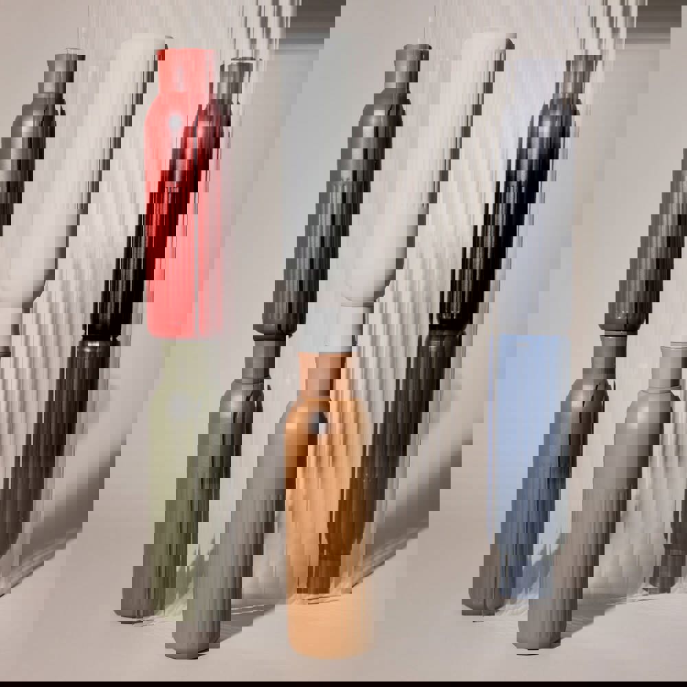 Sagaform Tekla Push stalen fles met druk dop gerecycled) 500 ml