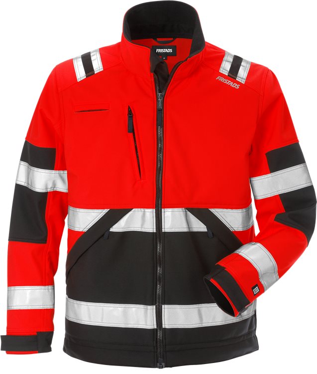 High vis softshelljack klasse 2 4083 WYH - Hi-Vis rood/zwart
