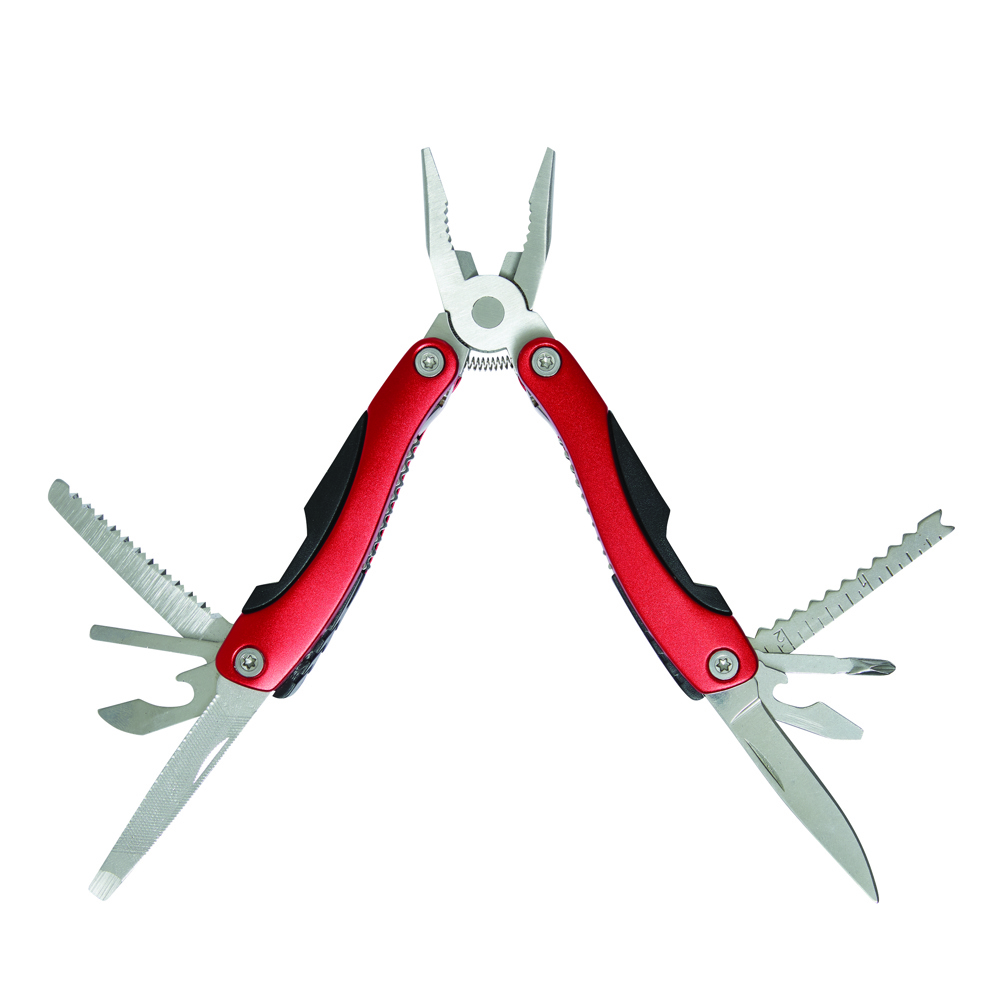 BIG PLIERS - Multitool van roestvrijstaal en aluminium - rood
