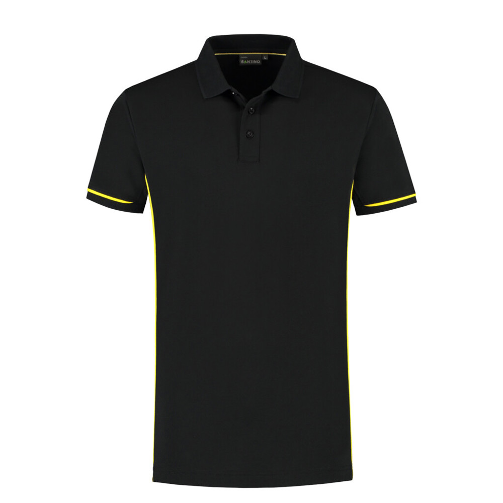 Santino Poloshirt Carsen+ - Black / Yellow