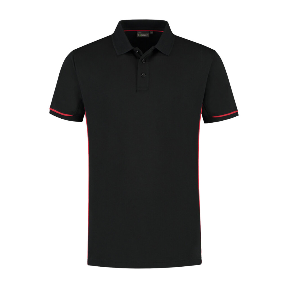Santino Poloshirt Carsen - Black / Red