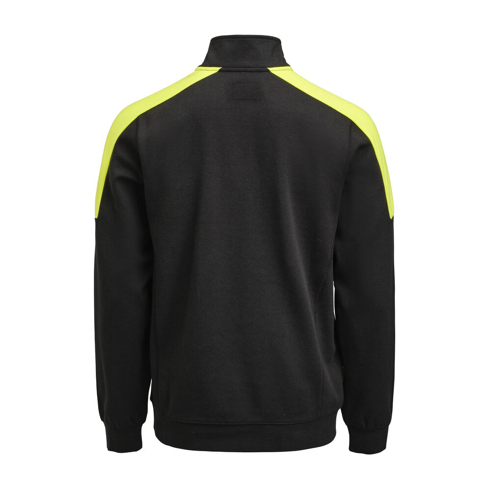 Jobman - 5401 Halfzip Sweatshirt Zwart/HV Geel XL
