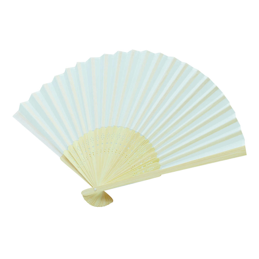 BAMBOO COOL - Opvouwbare waaier - wit