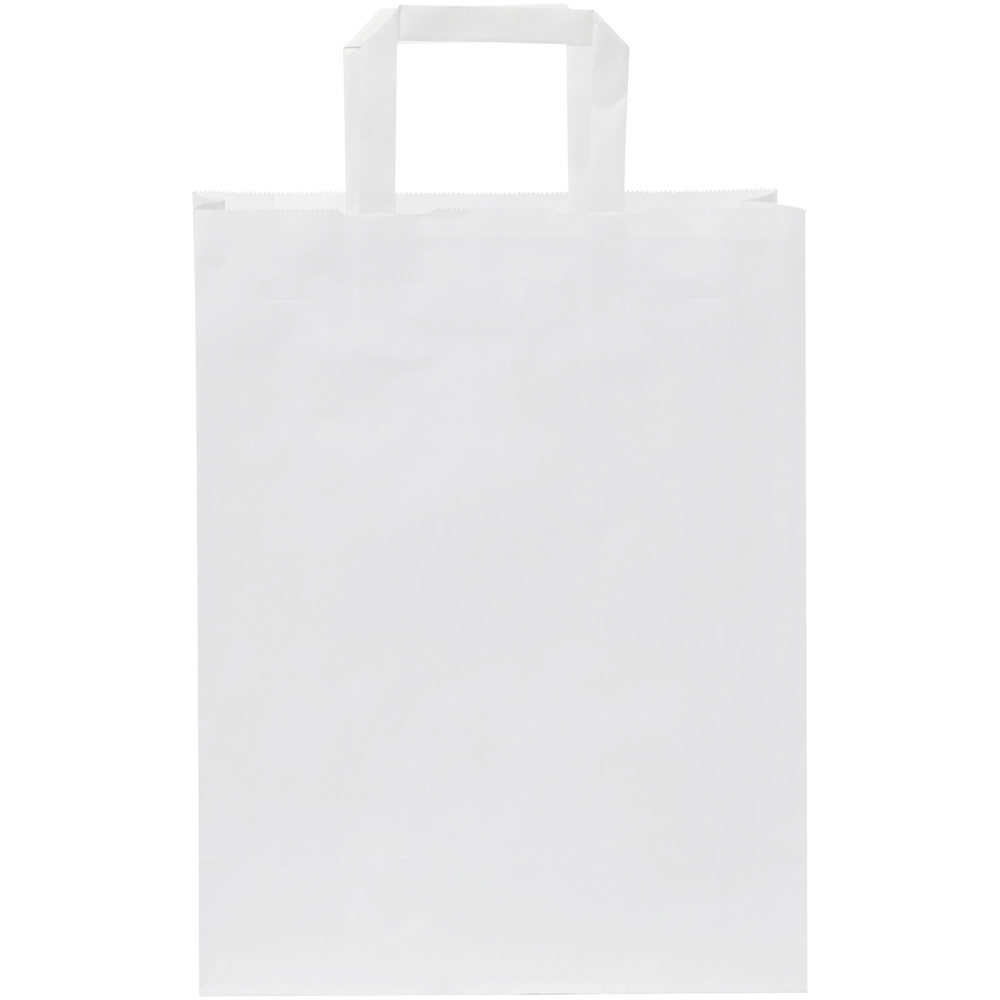 Papieren tas 80-90 g/m2 gemaakt van kraftpapier met platte handgrepen - 25 x 11 x 32 cm