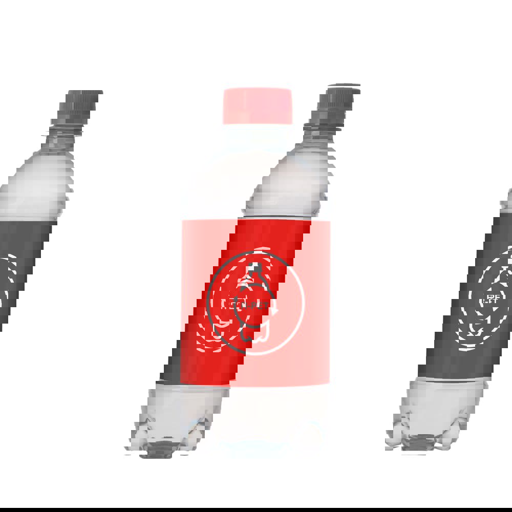 Bronwater 330 ml met draaidop - transparant/rood