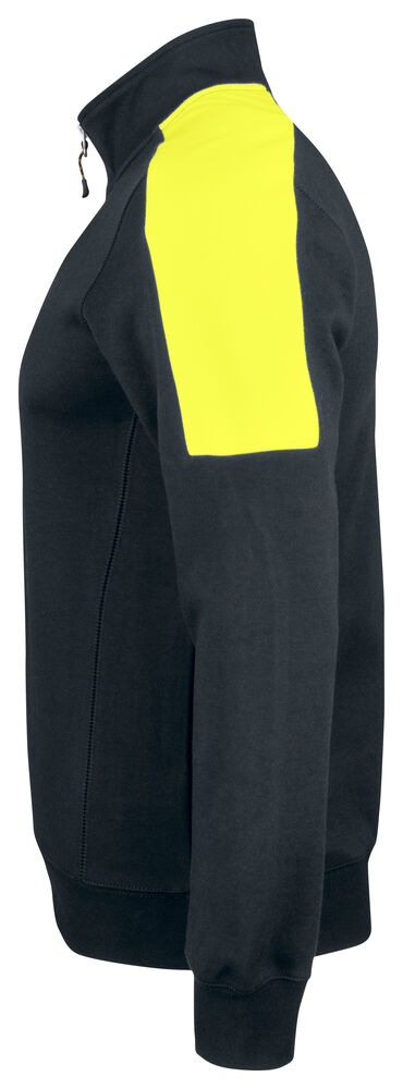 Jobman - 5401 Halfzip Sweatshirt Zwart/HV Geel XL