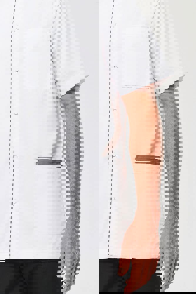 WK505C - Herenoverhemd in polykatoen met drukknopen