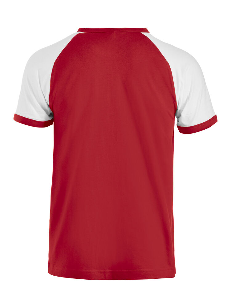 Clique - Raglan-T Red/Wit L