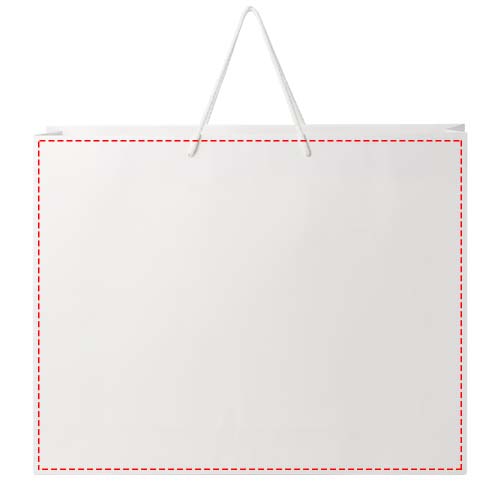 Handgemaakte 170 g/m2 integra papieren tas met PP woven handgrepen - 45 x 10 x 35 cm