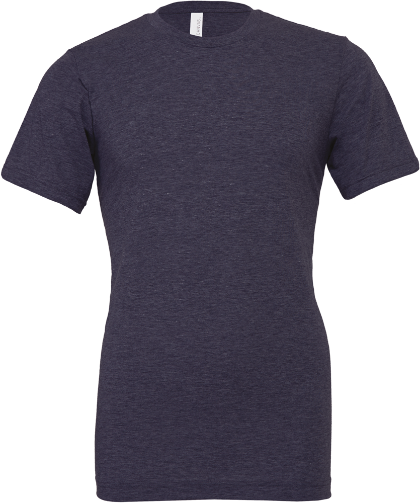 BE3001CVC - Heather jersey T-shirt met korte mouwen - Heather Midnight Navy
