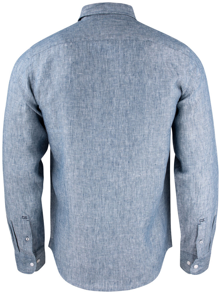 Cutter & Buck - Summerland Linen Heren Denim Mélange M