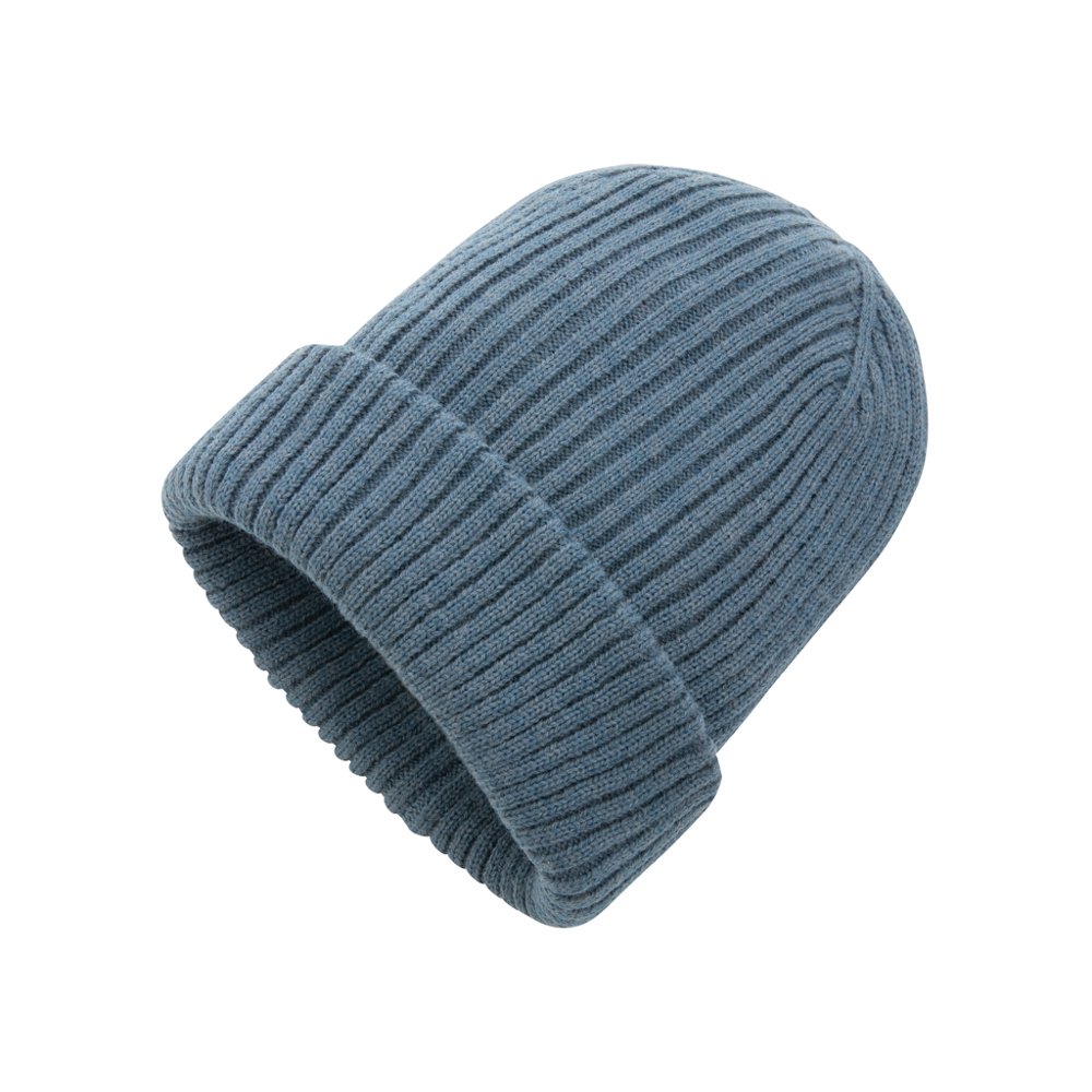 Impact AWARE™ Polylana® dubbel gebreide beanie - Sage blue (± PMS 18-3918TCX)
