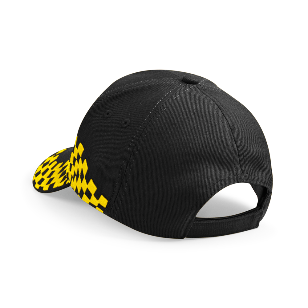 B159 - Grand Prix Cap - Black / Yellow