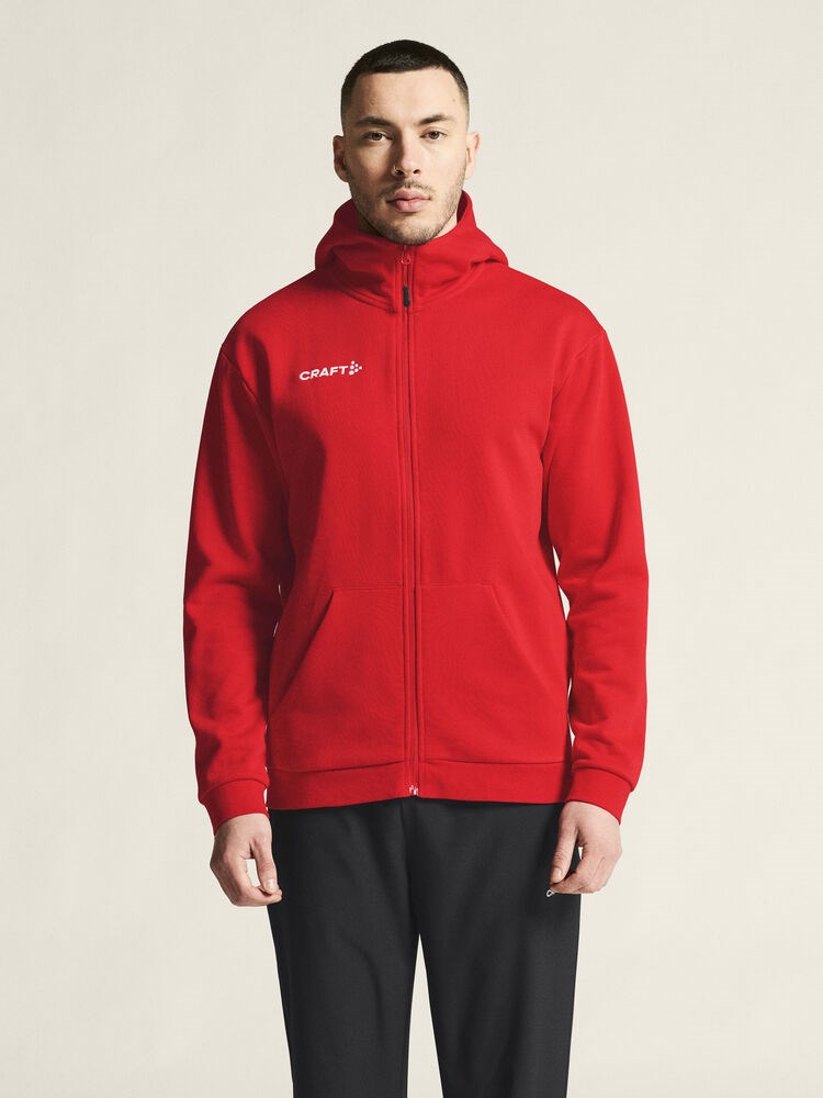 Craft - Community 2.0 Logo FZ Hoodie M Bright red XXL