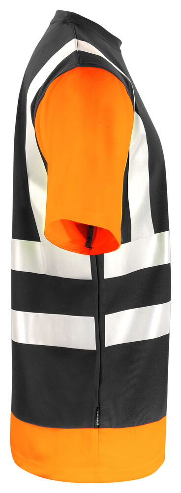 Jobman - 5126 Hi-Vis T-shirt Zwart/HV Oranje 4XL