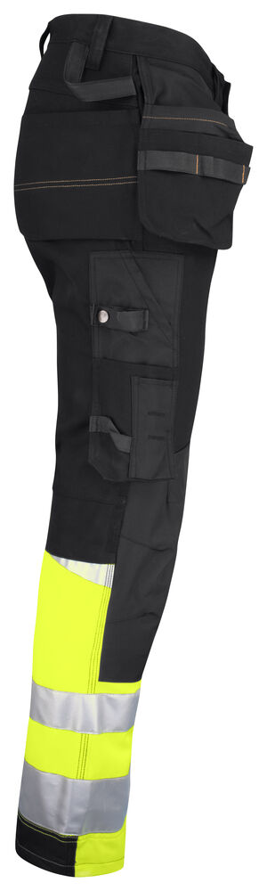 Jobman - 2297 Hi-Vis Trousers Cotton HP Zwart/Geel C52