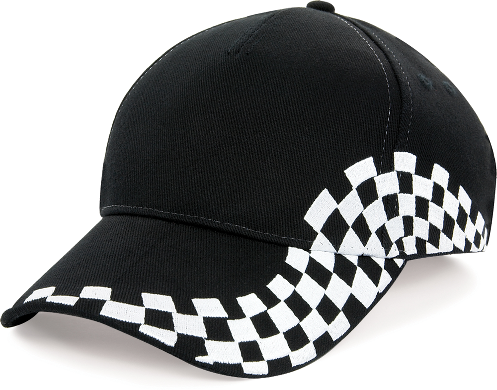 B159 - Grand Prix Cap - Black / White