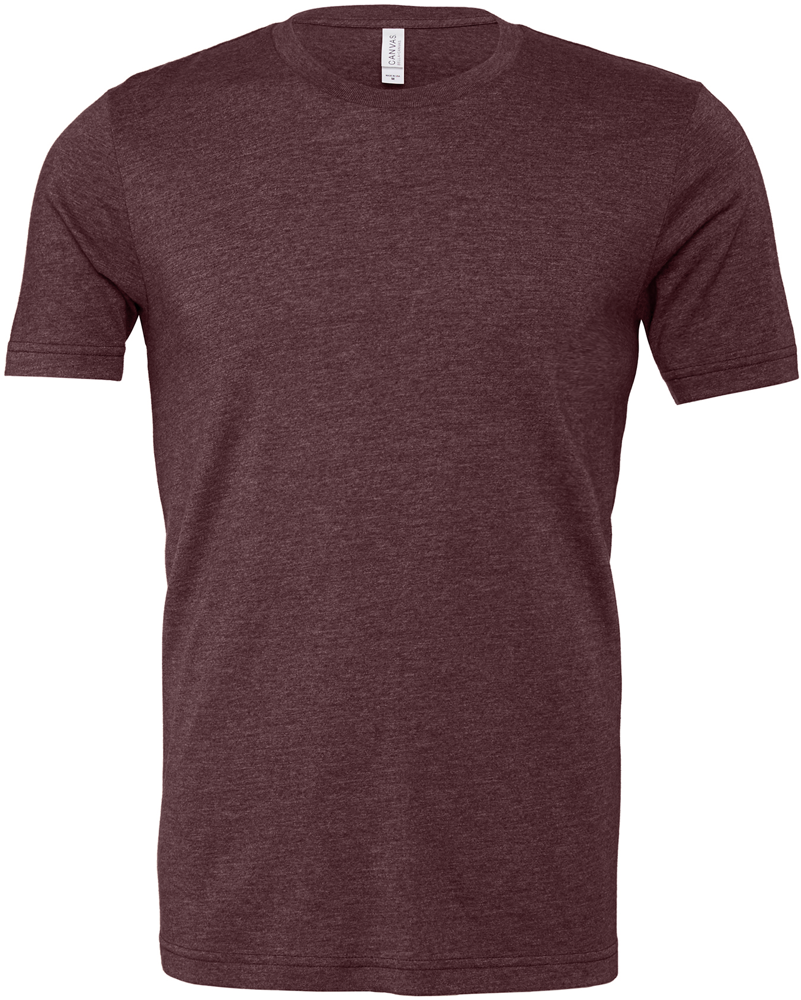 BE3001CVC - Heather jersey T-shirt met korte mouwen - Heather Maroon