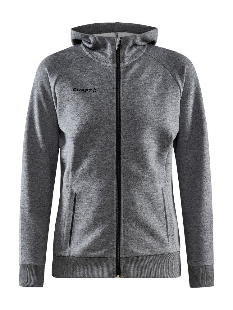 Craft - CORE Soul Full Zip Hood W - Dk Grey Melange