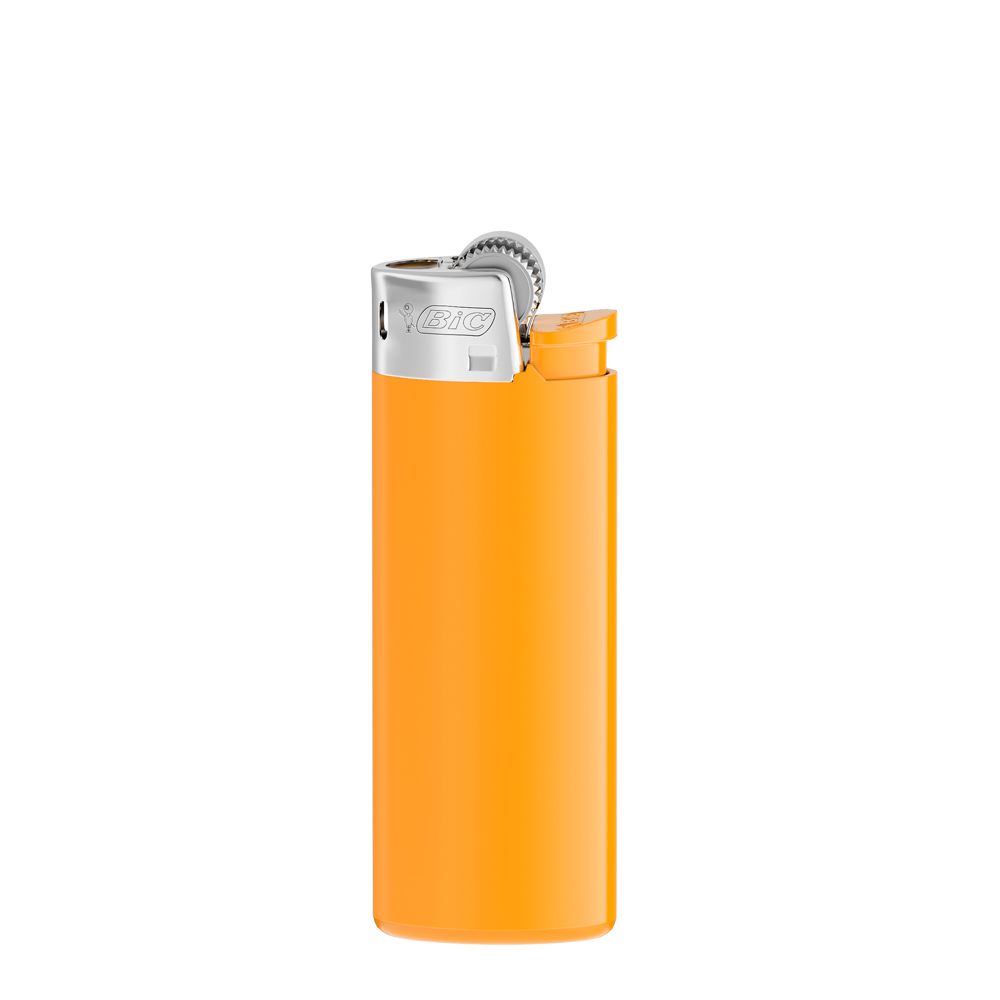 BIC® J25 Standaard aansteker - Pastel oranje houder | basis | drukknopje , chroomkap