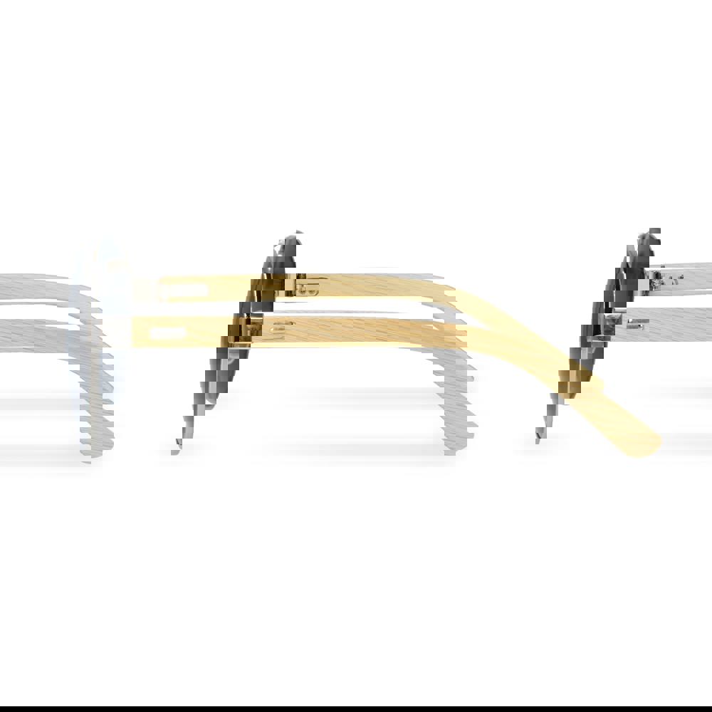 Aviator zonnebril met bamboe poten