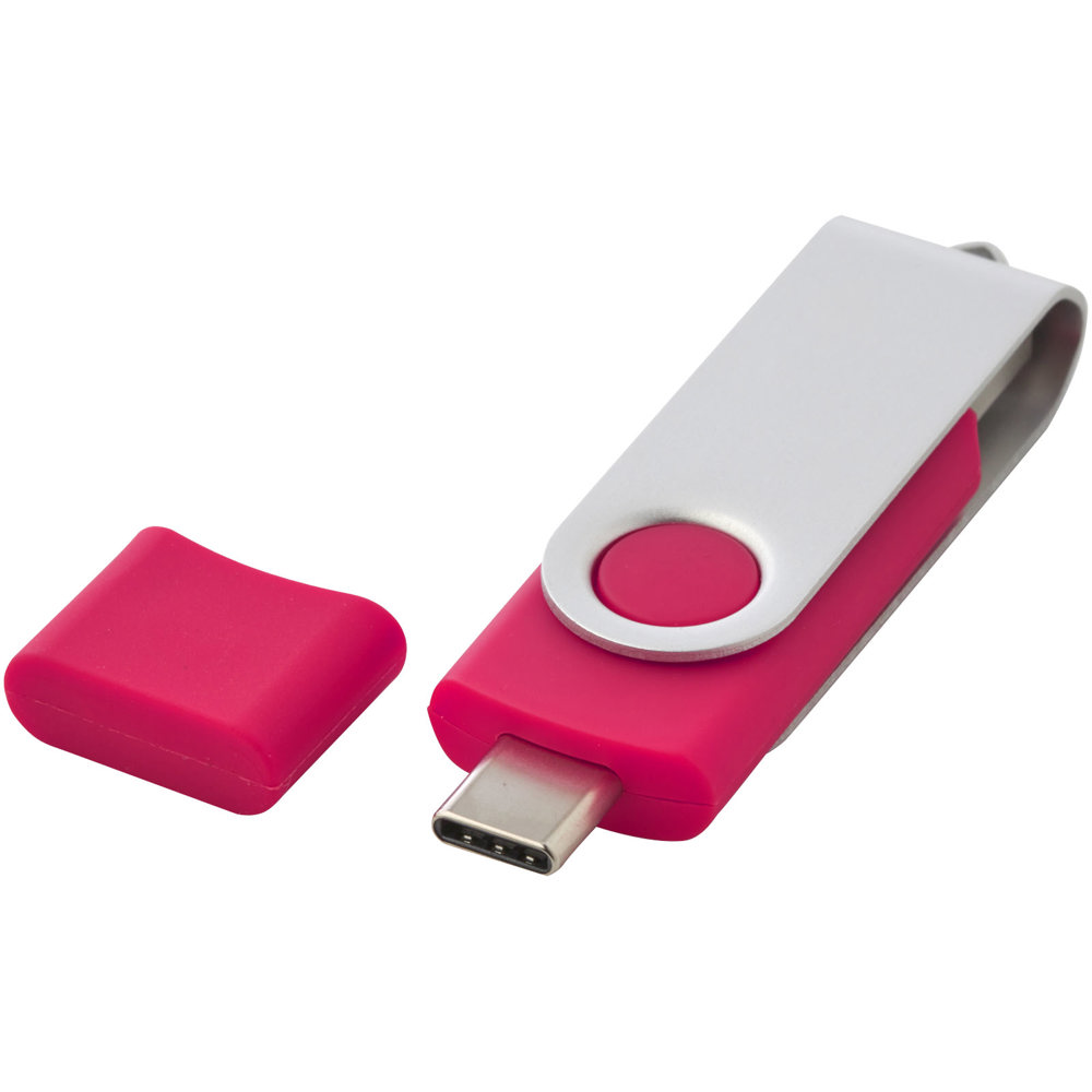 OTG draaiende USB type-C - Magenta