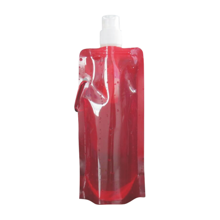 Waterzak met karabijn haak 500 ml leeg - rood