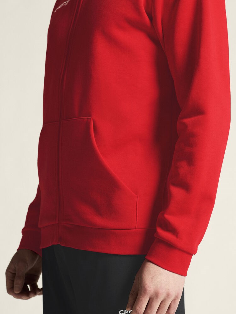 Craft - Community 2.0 Logo FZ Hoodie M Bright red XXL
