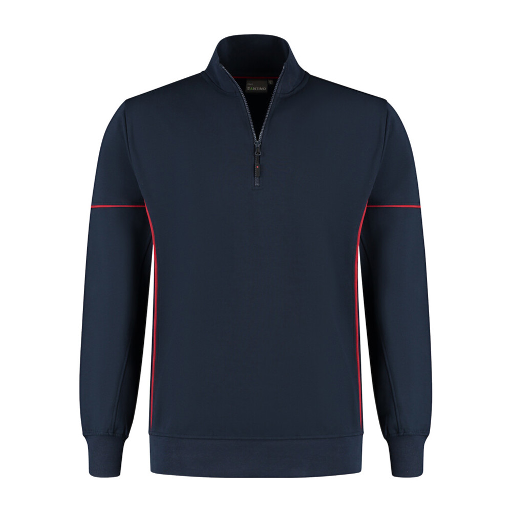 Santino Zipsweater Collin - Real Navy / Red