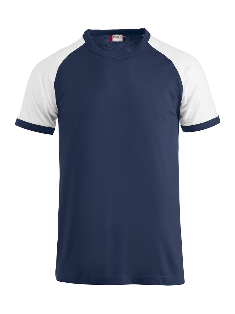 Clique - Raglan-T - Navy/Wit