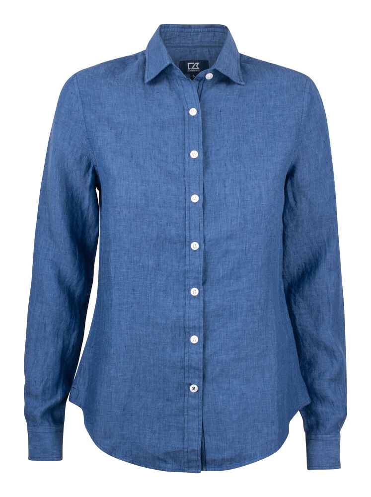 Cutter & Buck - Summerland Linen Shirt Dames - Dream blauw