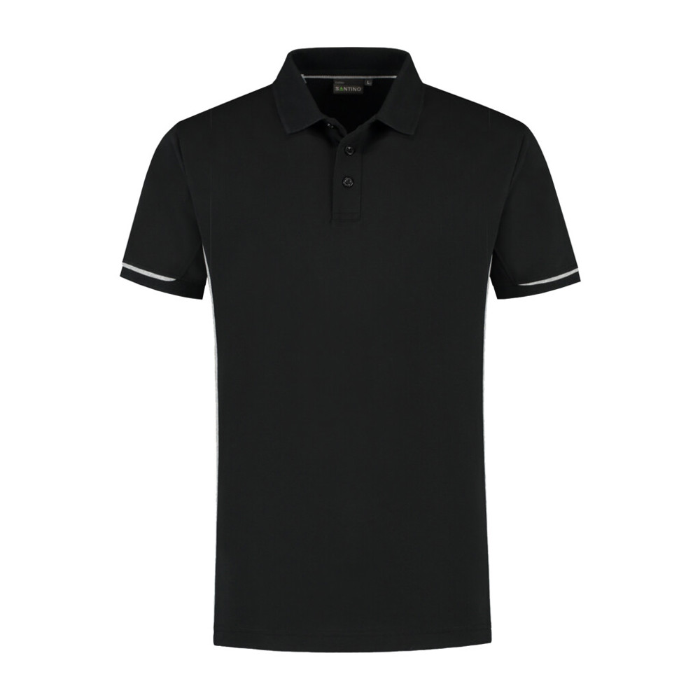 Santino Poloshirt Carsen - Black / Sport Grey