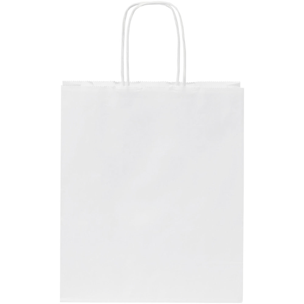 Papieren tas 80 g/m2 gemaakt van kraftpapier met gedraaide handgrepen - 18 x 8 x 21 cm