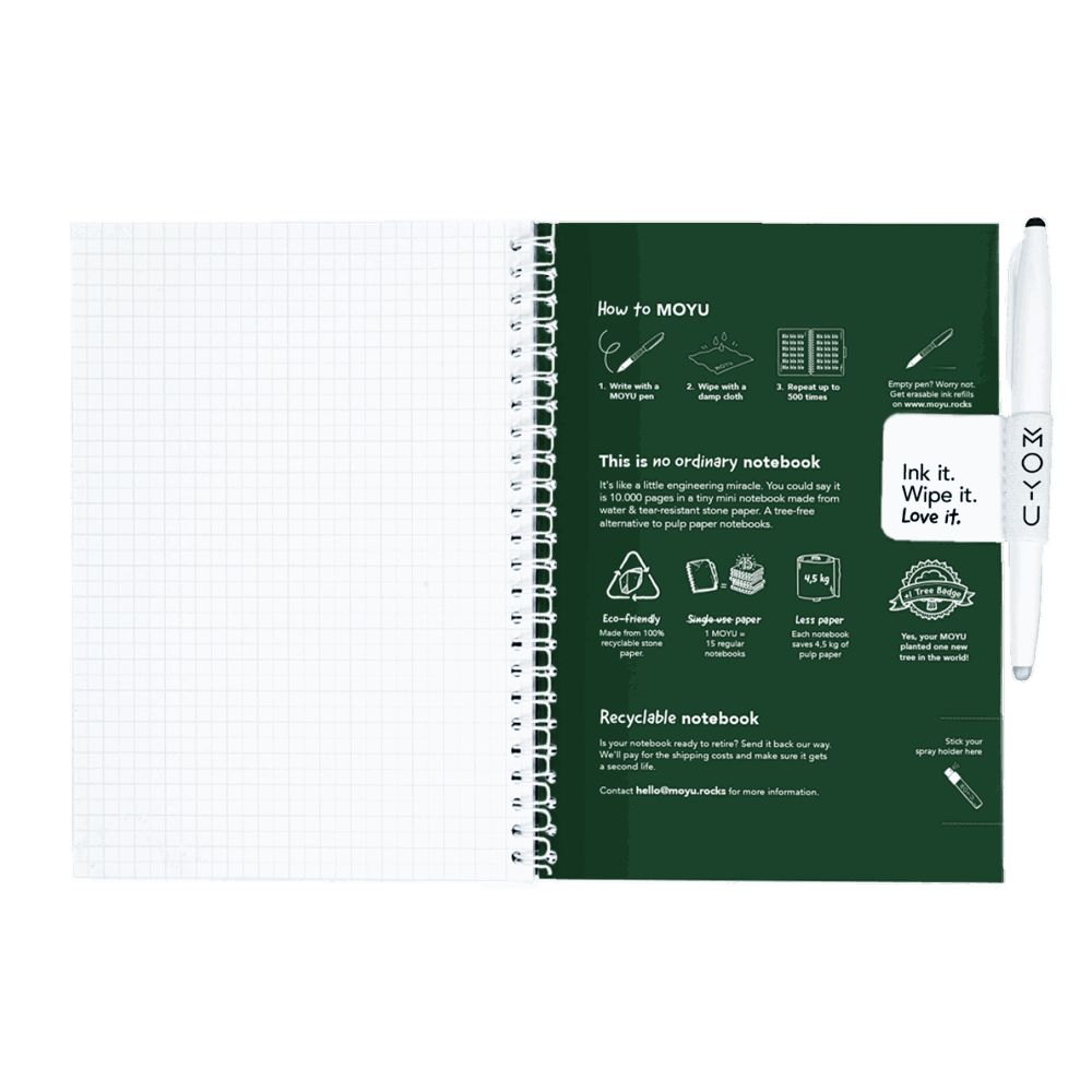 A5 notitieboek herschrijfbaar Premium hardcover