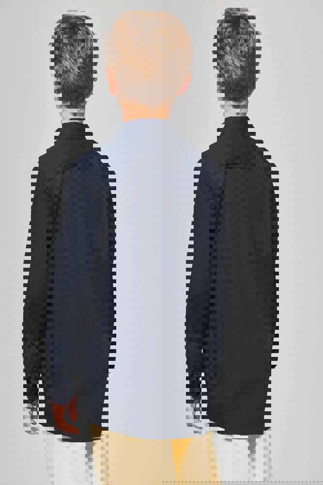 K521 - Kinder poplin overhemd lange mouwen