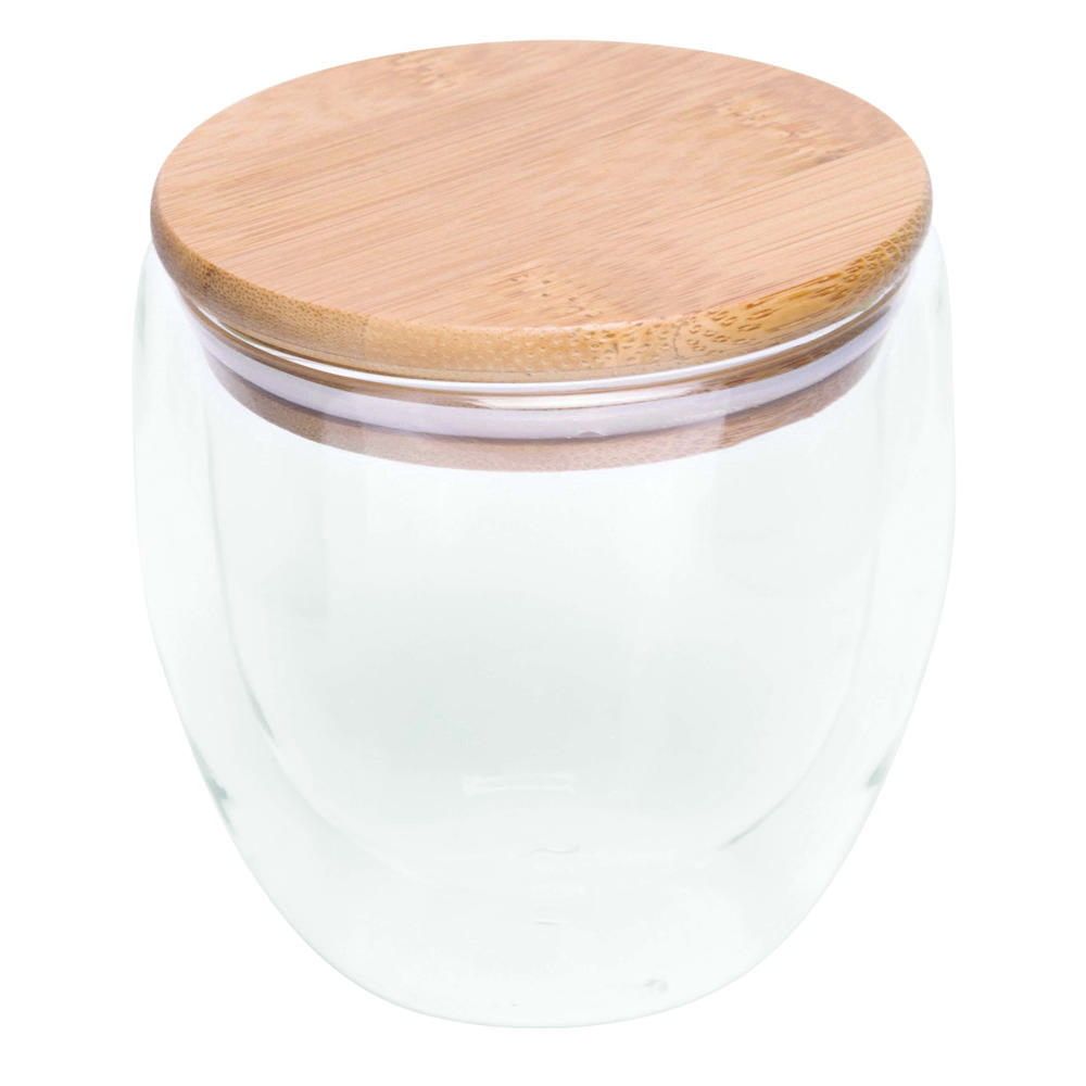 BAMBOO ART S - Dubbelwandig glas, inhoud ca. 250 ml.
