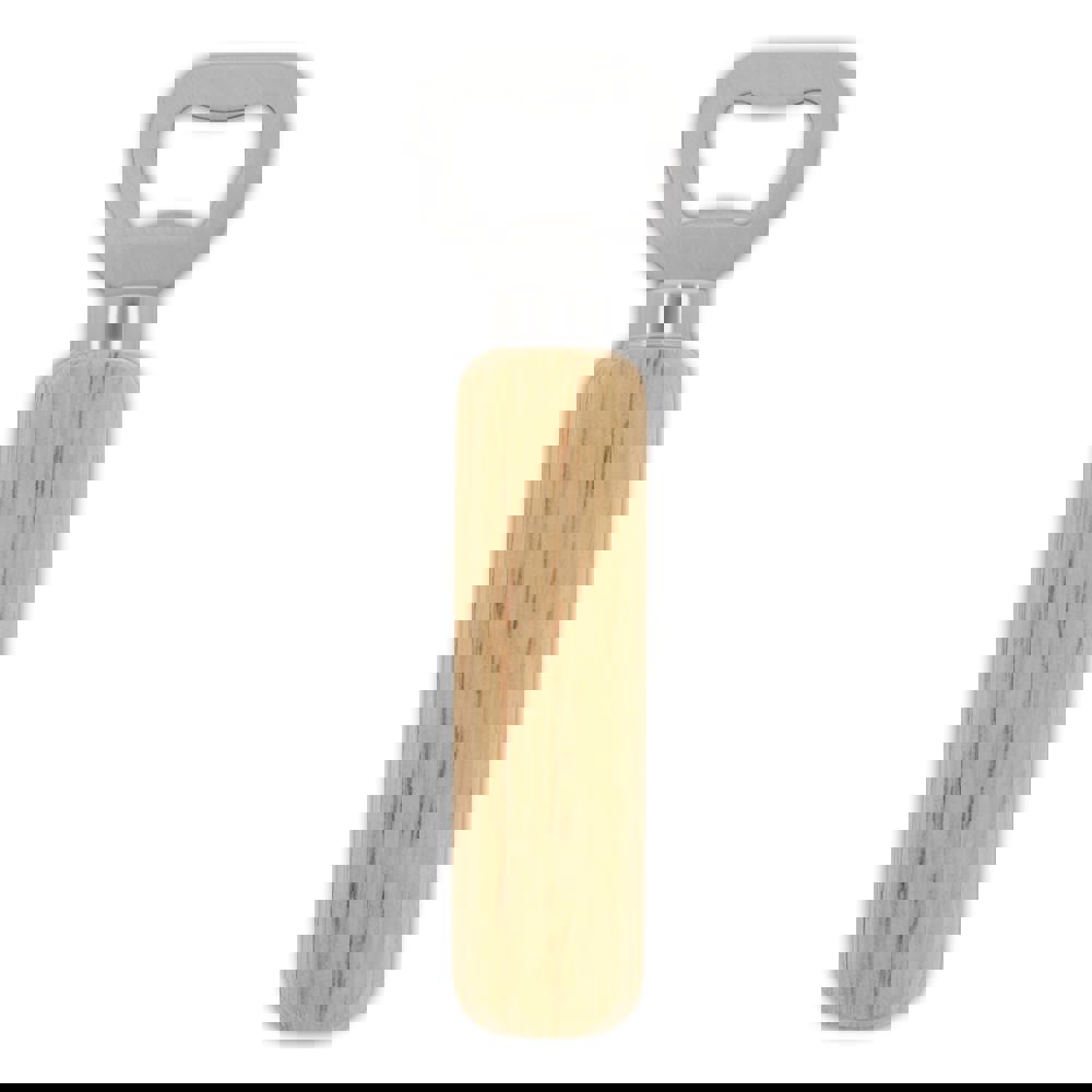 Flesopener met houten handvat