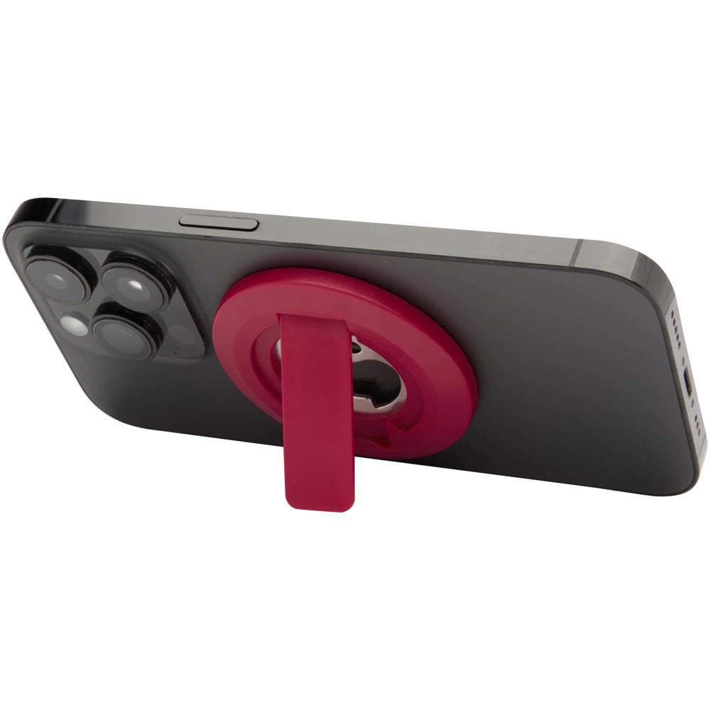 Ain magnetische telefoonstandaard van gerecycled plastic met flesopener 