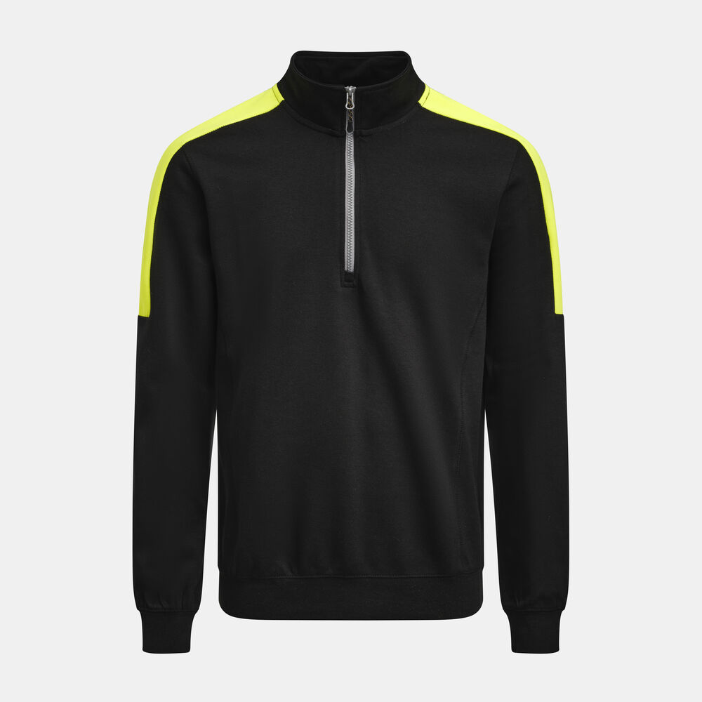 Jobman - 5401 Halfzip Sweatshirt - Zwart/HV Geel
