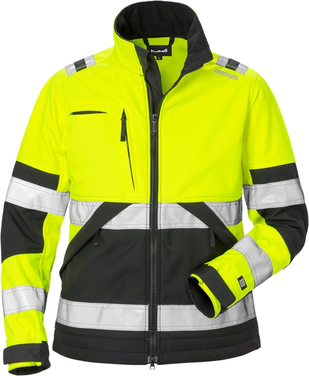 High vis softshelljack dames klasse 2 4183 WYH - Hi-Vis geel/zwart