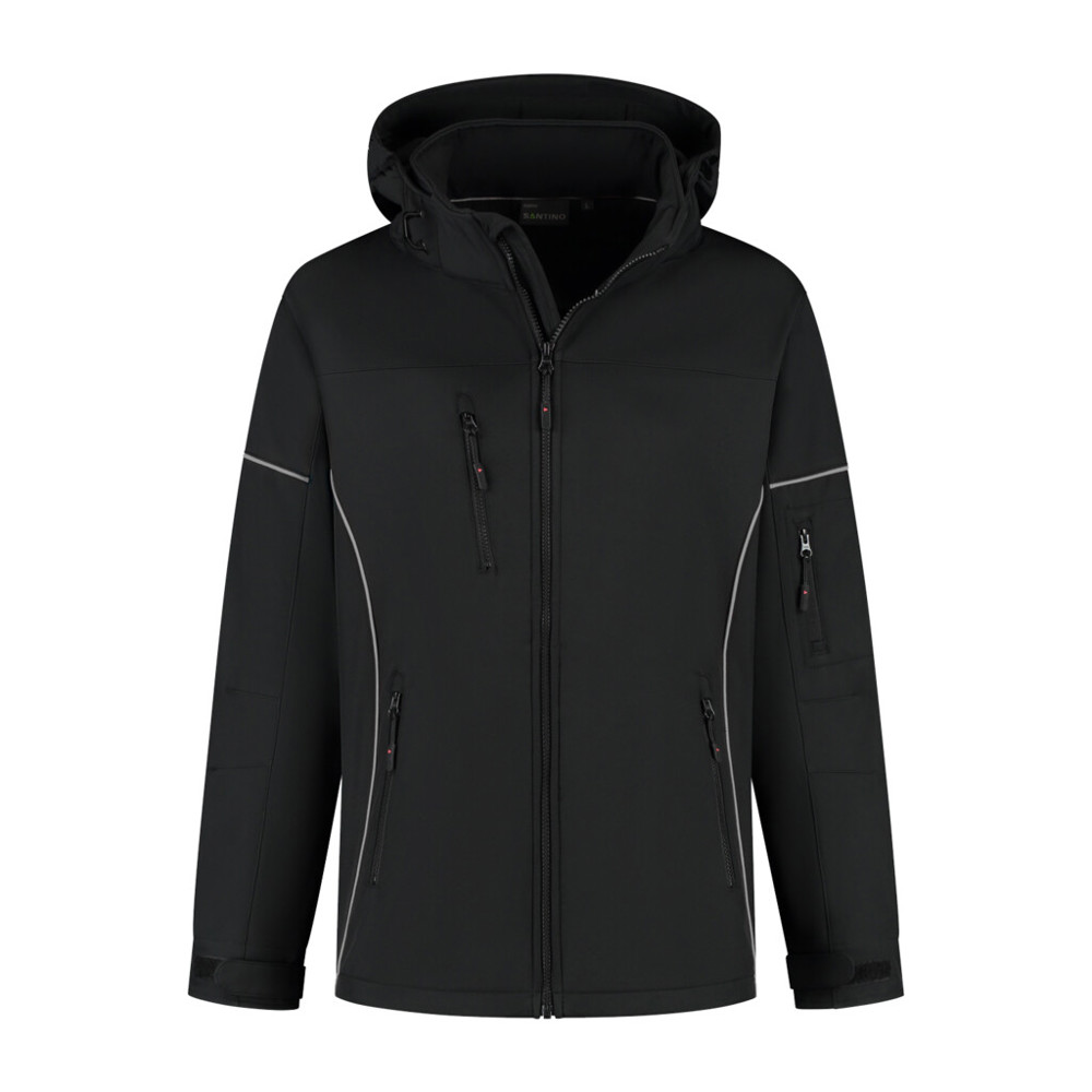Santino Softshell Jacket Curtis - Black / Sport Grey