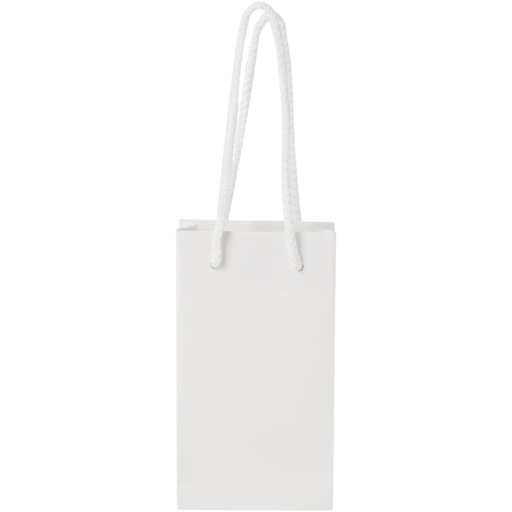 Handgemaakte 170 g/m2 integra papieren tas van met PP woven handgrepen - 9,5 x 4 x 17 cm