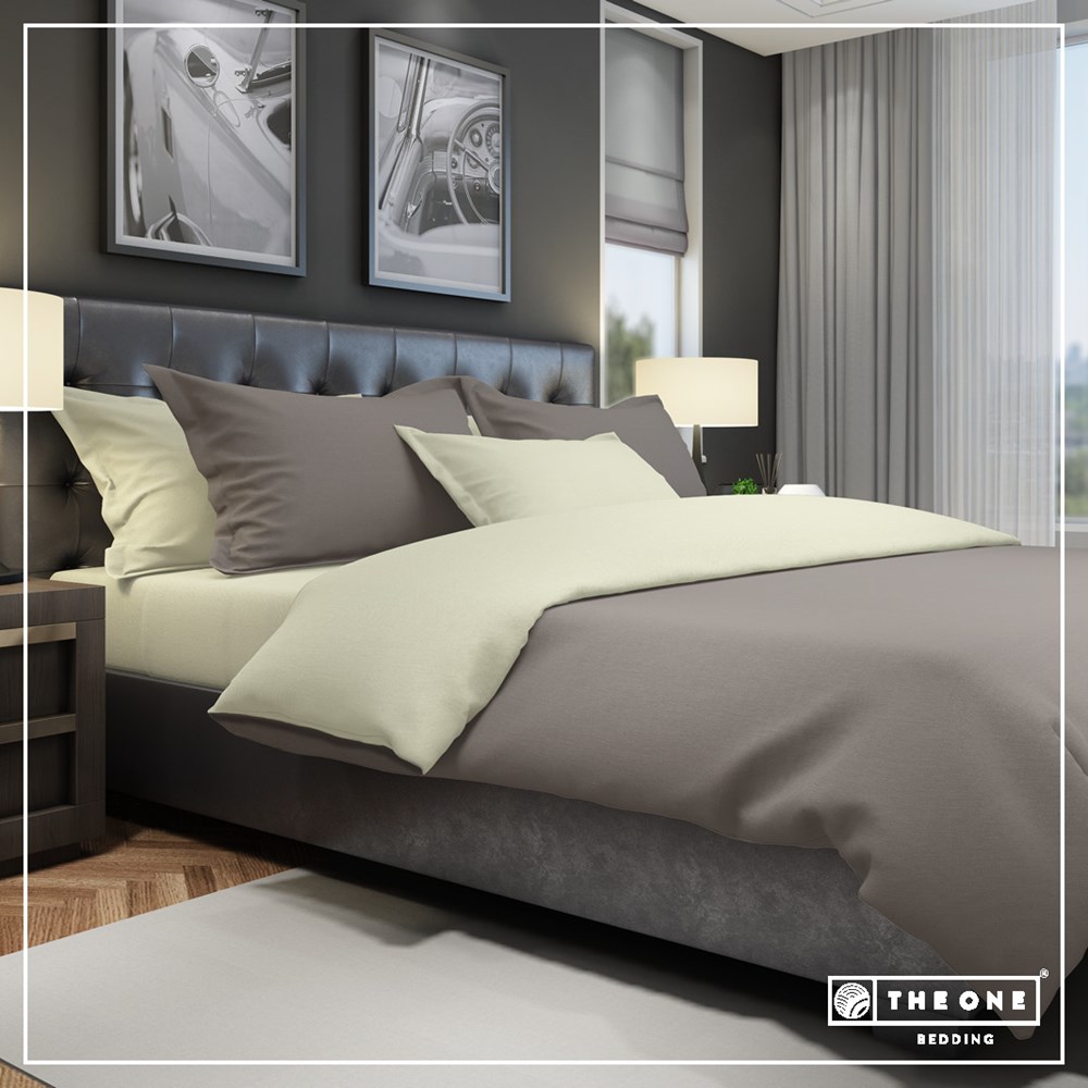 Bed Set Classic Single beds - Taupe / Crème